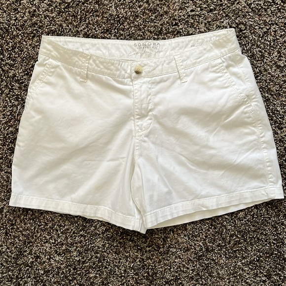 Sonoma Pants - Sonoma Everyday Original Fit White Shorts, Size 12, Cotton Walking Shorts